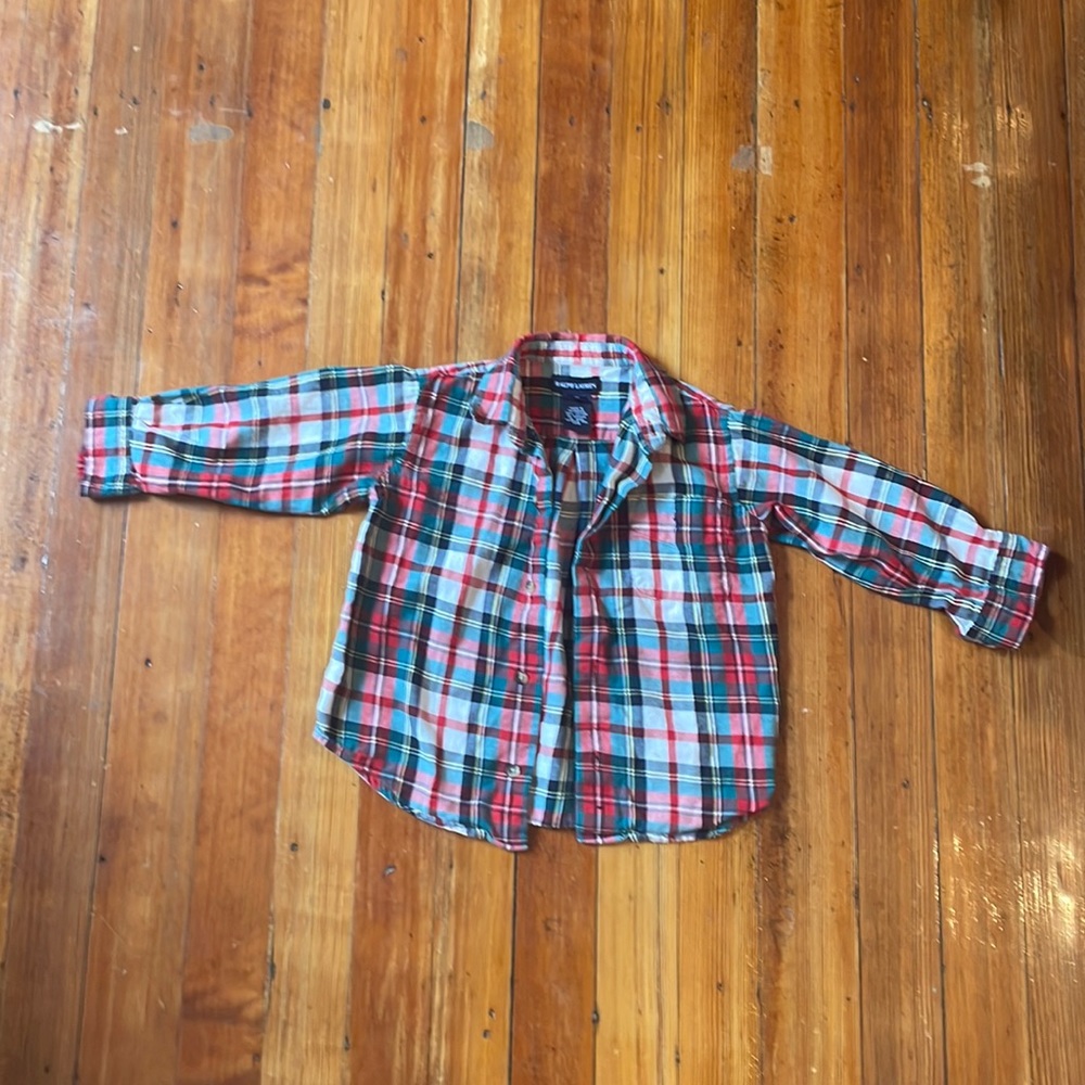 Ralph Lauren toddler button up plaid shirt